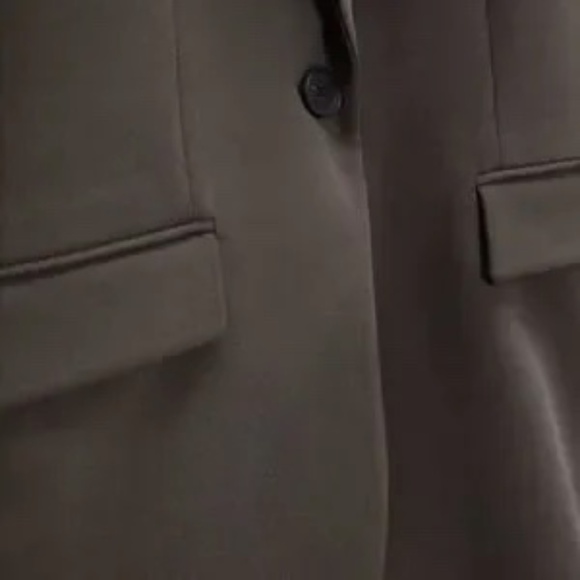 NWOT $129 Zara Dark Mink Straight Cut Button Blazer - Sz M - Picture 6 of 6